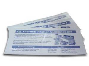 EZ-Thermal - Thermal Printer Cleaning Cards  (50.8mm) - PreSaturated, Effectively removes dirt, ink, adhesive residue etc from thermal print heads / paper path