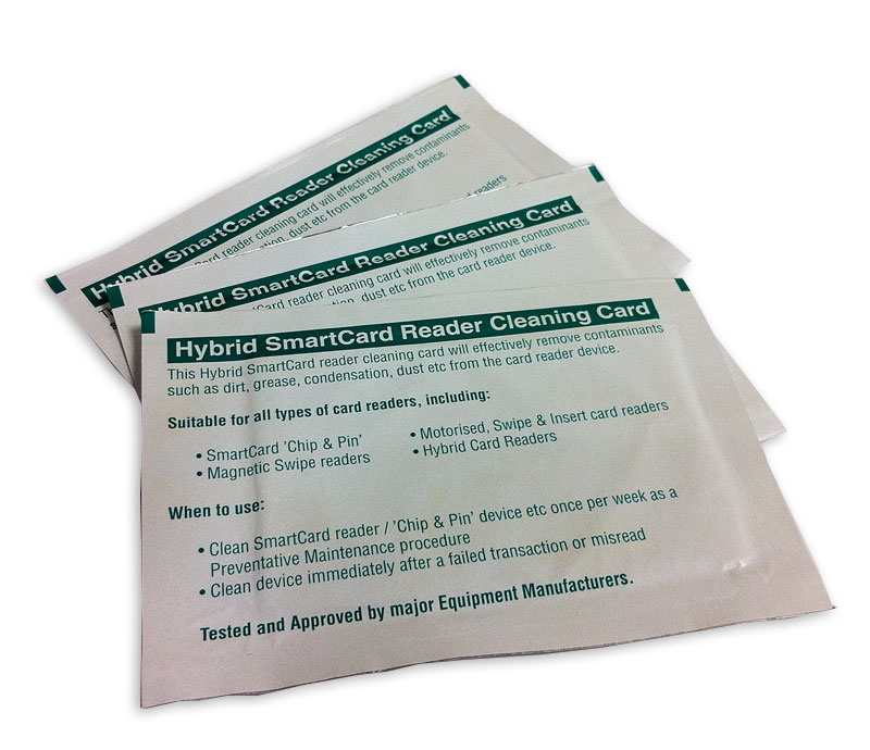 Hybrid SmartCard Reader Cleaning Card - Effectively removes contaminants from your smart card readers to help maintain optimum performance